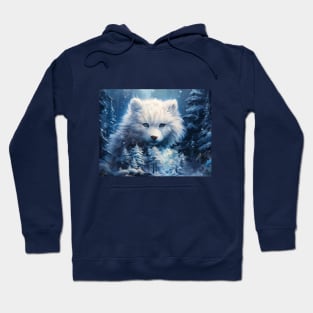 Winter White Wolf Hoodie